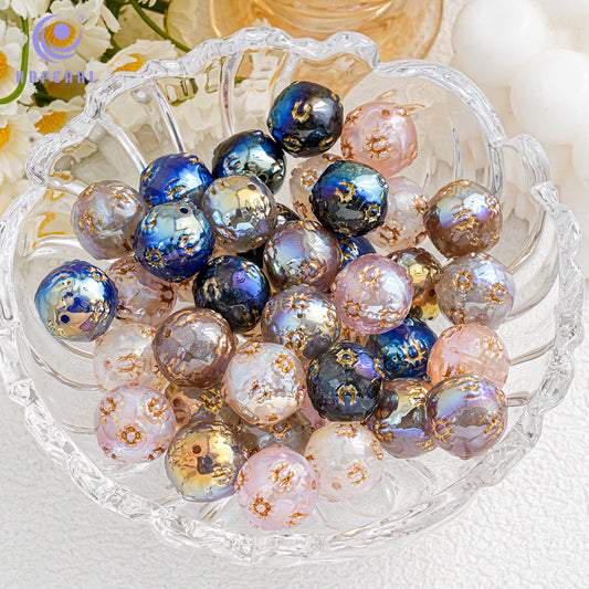 Gold leaf beads--Cathy shop